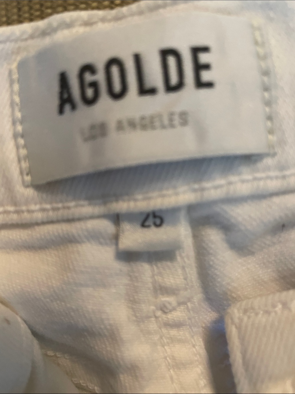 Agolde White High-Rise Women's Jeans